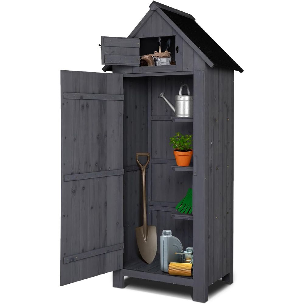 Gardening Tools Organizer - Houten berging voor buiten, tuinhuisje, gereedschapskast