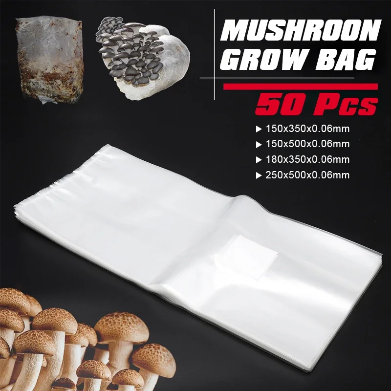 Grow Bags - 50 Stuks Pvc Paddenstoel Kweekzak Spawn