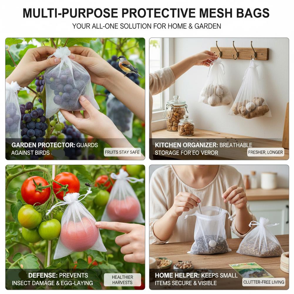 Grow Bags - 50 stuks tuinfruitbeschermingszakken voor druiven, gaaszakken