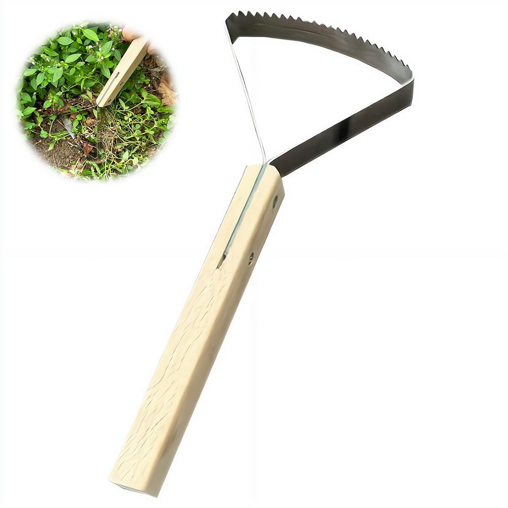 Gardening Tools Japanese - Handmatige onkruidschaver met houten handvat, roestvrijstalen