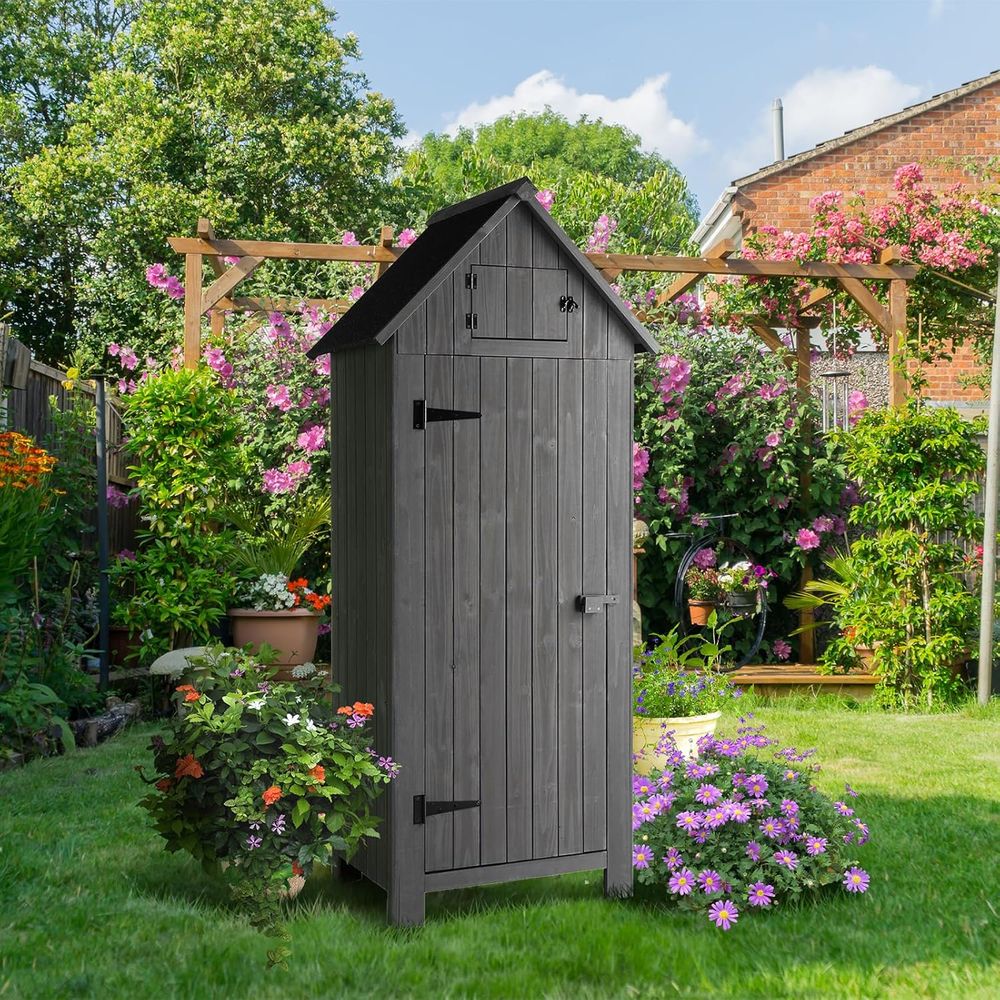 Houten berging voor buiten, tu - Gardening Tools Organizer recensie en prijs