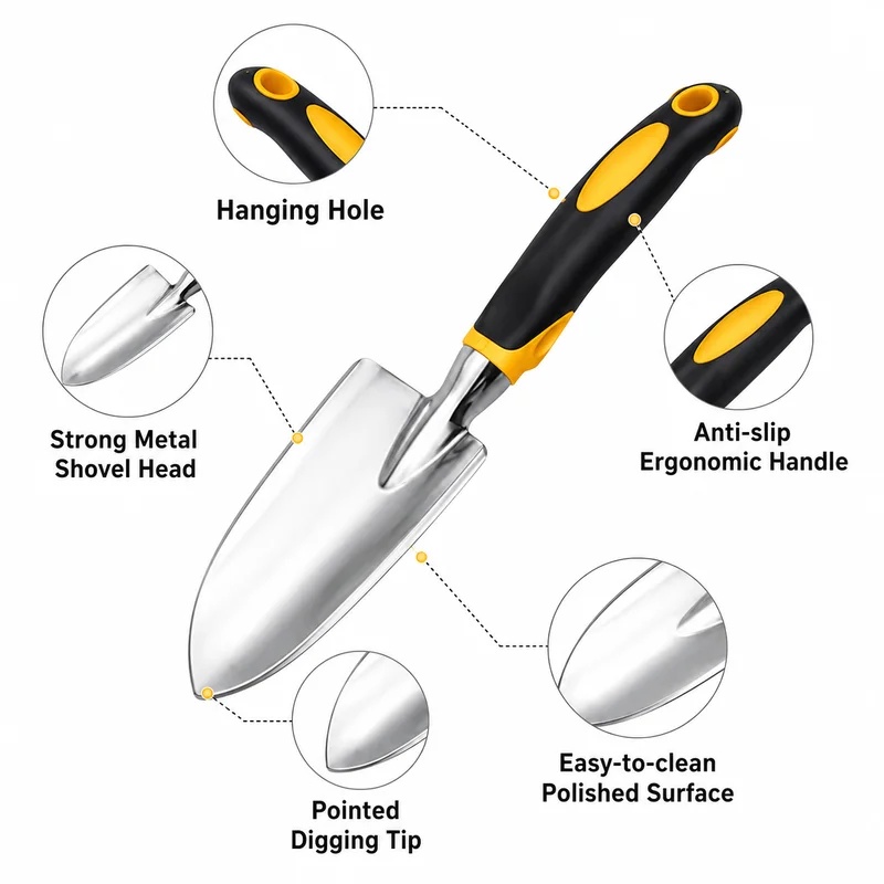 Roestvrijstalen tuinschep met  - Gardening Tools Trowel recensie en prijs