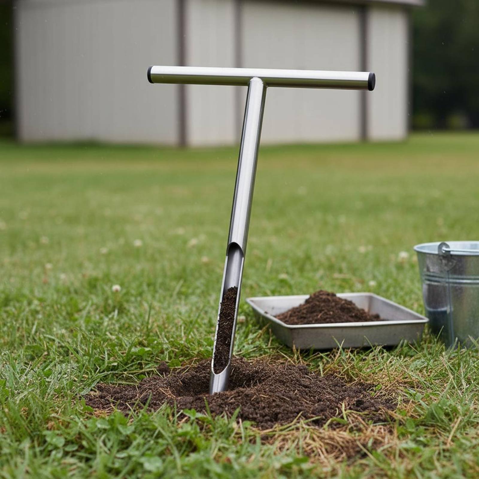 Roestvrijstalen bodemmonsterne - Gardening Tools Long recensie en prijs